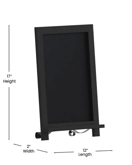 Bảng Phấn Có Chân Flash Furniture HFKHD-GDIS-CRE8-722315-GG - 30.5 cm Rộng x 43.2 cm Cao, Khung Gỗ Thông, Đen