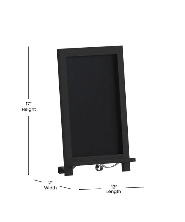 Bảng Phấn Có Chân Flash Furniture HFKHD-GDIS-CRE8-722315-GG - 30.5 cm Rộng x 43.2 cm Cao, Khung Gỗ Thông, Đen