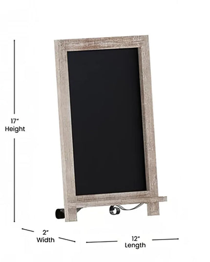 Bảng Phấn Flash Furniture 10-HFKHD-GDI-CRE8-822315-GG Kèm Chân Đứng - Bộ 10 Cái, 30.5 x 43.2 cm, Khung Gỗ Thông, Màu Nâu