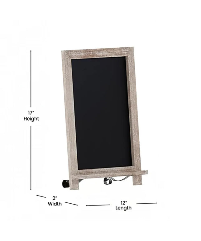 Bảng Phấn Flash Furniture 10-HFKHD-GDI-CRE8-822315-GG Kèm Chân Đứng - Bộ 10 Cái, 30.5 x 43.2 cm, Khung Gỗ Thông, Màu Nâu