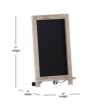 Bảng Phấn Flash Furniture 10-HFKHD-GDI-CRE8-822315-GG Kèm Chân Đứng - Bộ 10 Cái, 30.5 x 43.2 cm, Khung Gỗ Thông, Màu Nâu