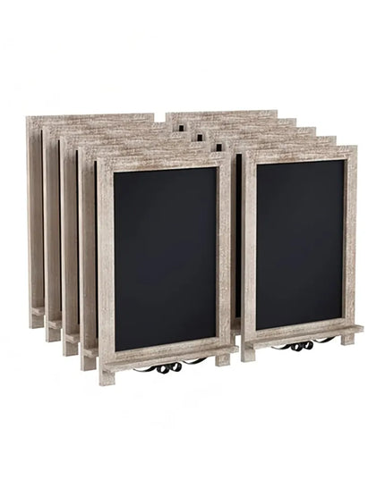 Bảng Phấn Flash Furniture 10-HFKHD-GDI-CRE8-822315-GG Kèm Chân Đứng - Bộ 10 Cái, 30.5 x 43.2 cm, Khung Gỗ Thông, Màu Nâu