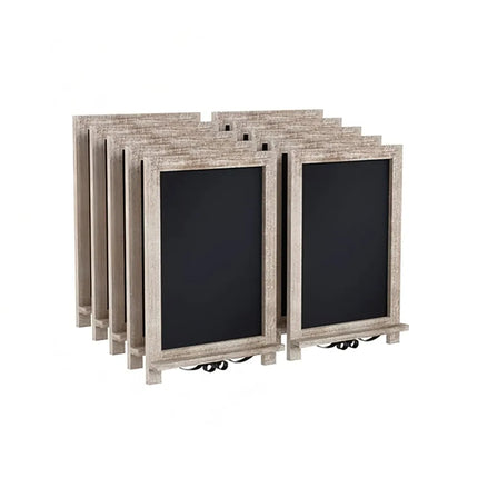 Bảng Phấn Flash Furniture 10-HFKHD-GDI-CRE8-822315-GG Kèm Chân Đứng - Bộ 10 Cái, 30.5 x 43.2 cm, Khung Gỗ Thông, Màu Nâu