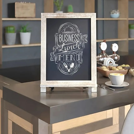 Bảng Phấn Flash Furniture 10-HFKHD-GDI-CRE8-822315-GG Kèm Chân Đứng - Bộ 10 Cái, 30.5 x 43.2 cm, Khung Gỗ Thông, Màu Nâu