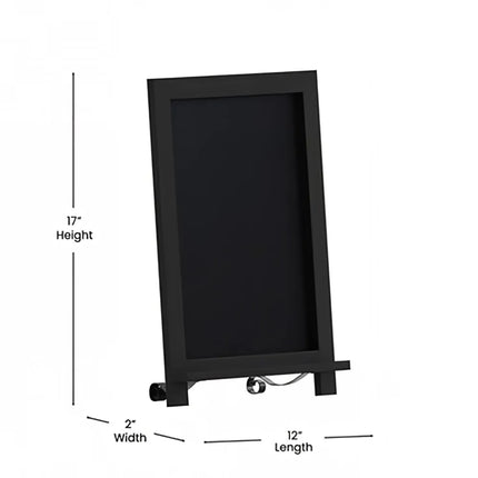 Bảng Phấn Flash Furniture 10-HFKHD-GDIS-CRE8-722315-GG Kèm Chân Đứng - Bộ 10 Cái, 30.5 x 43.2 cm, Khung Gỗ Thông, Màu Đen