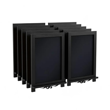 Bảng Phấn Flash Furniture 10-HFKHD-GDIS-CRE8-722315-GG Kèm Chân Đứng - Bộ 10 Cái, 30.5 x 43.2 cm, Khung Gỗ Thông, Màu Đen