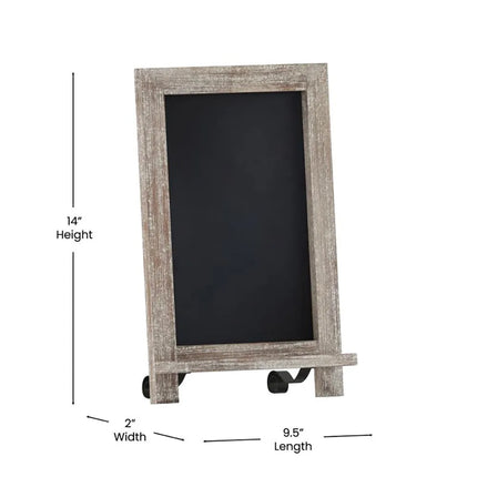 Bảng Phấn Flash Furniture HFKHD-GDI-CRE8-322315-GG Kèm Chân Đứng - 24.1 cm x 35.6 cm, Khung Gỗ Thông, Màu Nâu