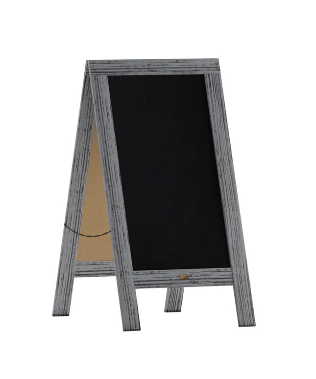 Bảng Phấn Hai Mặt Từ Tính Flash Furniture HGWA-GDI-CRE8-132315-GG Kèm Giá Đỡ - 50.8 x 101.6 cm, Gỗ Thông, Màu Xám