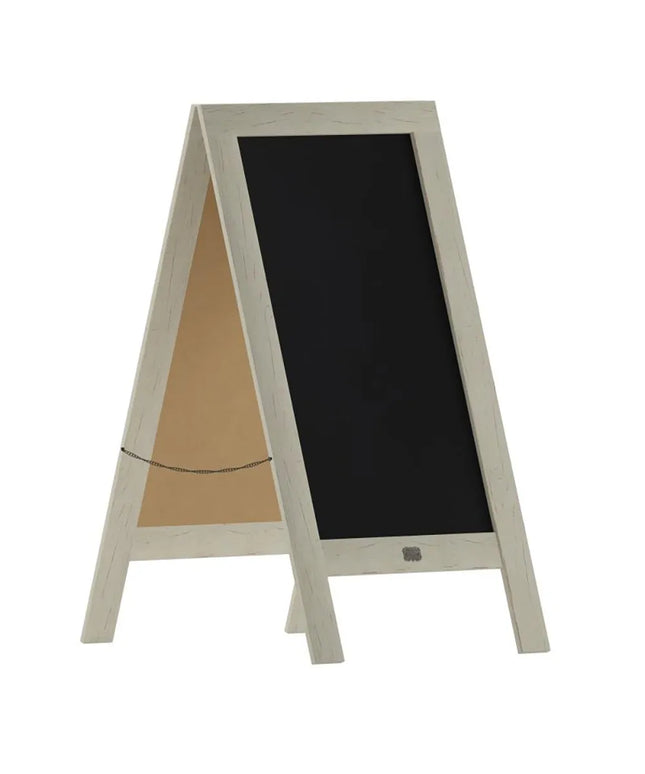 Bảng Phấn Hai Mặt Từ Tính Flash Furniture HGWA-GDI-CRE8-454315-GG Kèm Giá Đỡ - 50.8 x 101.6 cm, Gỗ Thông, Màu Trắng Vintage