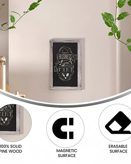 Bảng Phấn Treo Tường Flash Furniture 10-HGWA-GDIS-CRE8-662315-GG - Bộ 10 Cái, 27.9 x 43.2 cm, Khung Gỗ Thông, Màu Trắng