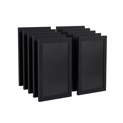 Bảng Phấn Treo Tường Flash Furniture 10-HGWA-GDIS-CRE8-862315-GG - Bộ 10 Cái, Rộng 27.9 cm x Cao 43.2 cm, Khung Gỗ Thông, Màu Đen