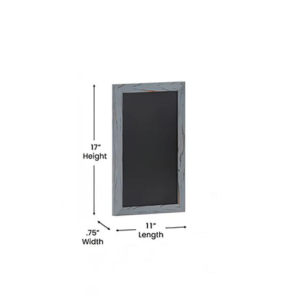 Bảng Phấn Treo Tường Flash Furniture 10-HGWA-GDIS-CRE8-962315-GG - Bộ 10 Cái, Rộng 27.9 cm x Cao 43.2 cm, Khung Gỗ Thông, Màu Xám Mộc