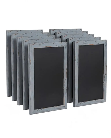 Bảng Phấn Treo Tường Flash Furniture 10-HGWA-GDIS-CRE8-962315-GG - Bộ 10 Cái, Rộng 27.9 cm x Cao 43.2 cm, Khung Gỗ Thông, Màu Xám Mộc