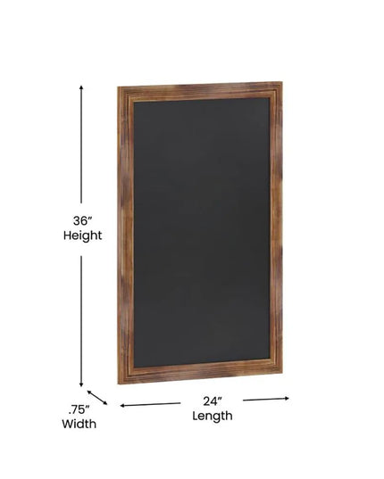 Bảng Phấn Treo Tường Flash Furniture HGWA-3GD-CRE8-791315-GG - Rộng 61 cm x Cao 91.4 cm, Khung Gỗ Thông, Màu Nâu