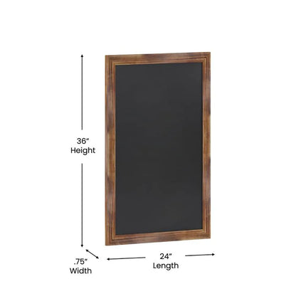 Bảng Phấn Treo Tường Flash Furniture HGWA-3GD-CRE8-791315-GG - Rộng 61 cm x Cao 91.4 cm, Khung Gỗ Thông, Màu Nâu