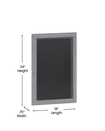 Bảng Phấn Treo Tường Flash Furniture HGWA-GDIS-CRE8-062315-GG Rộng 45.7 cm x Cao 61 cm Khung Gỗ Thông Màu Xám Mộc
