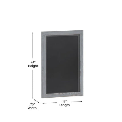 Bảng Phấn Treo Tường Flash Furniture HGWA-GDIS-CRE8-062315-GG Rộng 45.7 cm x Cao 61 cm Khung Gỗ Thông Màu Xám Mộc
