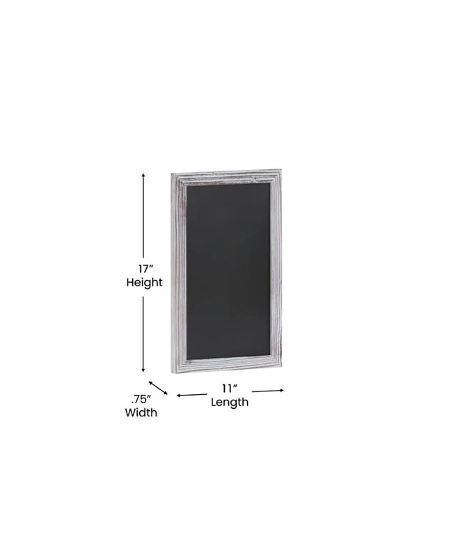 Bảng Phấn Treo Tường Flash Furniture HGWA-GDIS-CRE8-662315-GG - 27.9 cm Rộng x 43.2 cm Cao, Khung Gỗ Thông, Trắng