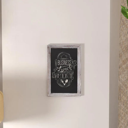Bảng Phấn Treo Tường Flash Furniture HGWA-GDIS-CRE8-662315-GG - 27.9 cm Rộng x 43.2 cm Cao, Khung Gỗ Thông, Trắng