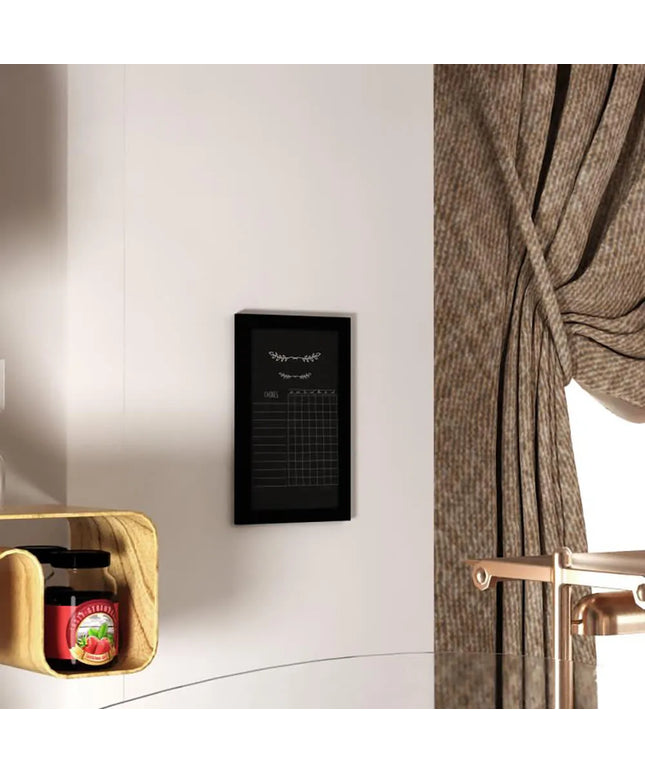 Bảng Phấn Treo Tường Flash Furniture HGWA-GDIS-CRE8-862315-GG - 27.9 cm Rộng x 43.2 cm Cao, Khung Gỗ Thông, Đen