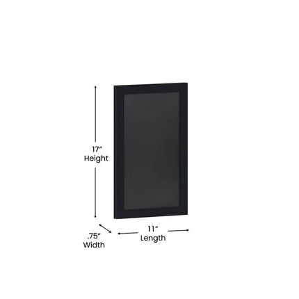 Bảng Phấn Treo Tường Flash Furniture HGWA-GDIS-CRE8-862315-GG - 27.9 cm Rộng x 43.2 cm Cao, Khung Gỗ Thông, Đen