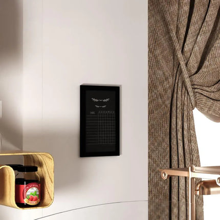 Bảng Phấn Treo Tường Flash Furniture HGWA-GDIS-CRE8-862315-GG - 27.9 cm Rộng x 43.2 cm Cao, Khung Gỗ Thông, Đen
