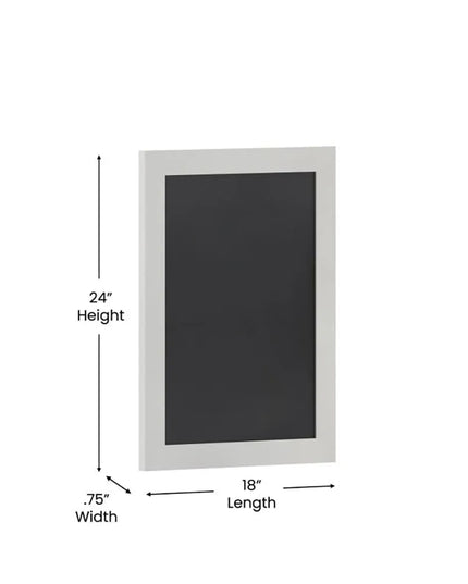 Bảng Phấn Treo Tường Flash Furniture HGWA-GDIS-CRE8-954315-GG Rộng 45.7 cm x Cao 61 cm Khung Gỗ Thông Màu Trắng