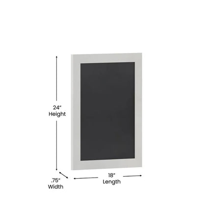 Bảng Phấn Treo Tường Flash Furniture HGWA-GDIS-CRE8-954315-GG Rộng 45.7 cm x Cao 61 cm Khung Gỗ Thông Màu Trắng
