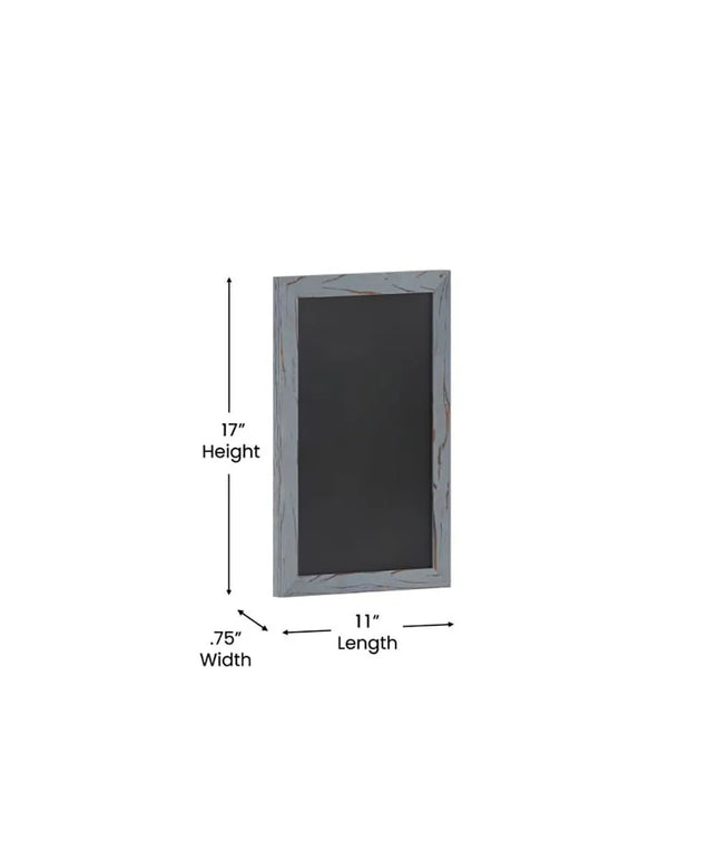 Bảng Phấn Treo Tường Flash Furniture HGWA-GDIS-CRE8-962315-GG - 27.9 cm Rộng x 43.2 cm Cao, Khung Gỗ Thông, Xám Mộc