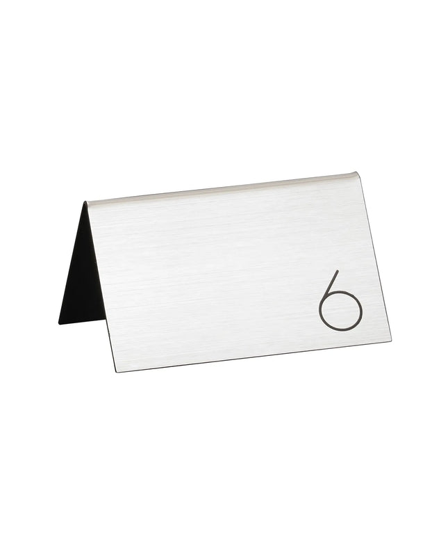 Bảng Số Để Bàn Cal-Mil 22625A-10 #1-25, 12.7 x 8.9 cm, Bạc/Đen