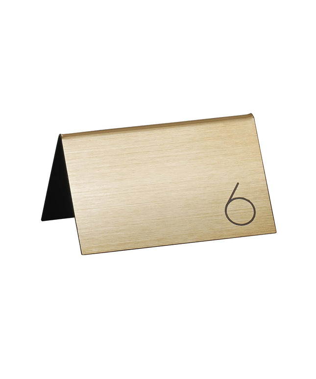 Bảng Số Để Bàn Cal-Mil 22625A-11 #1-25, 12.7 x 8.9 cm, Vàng/Đen
