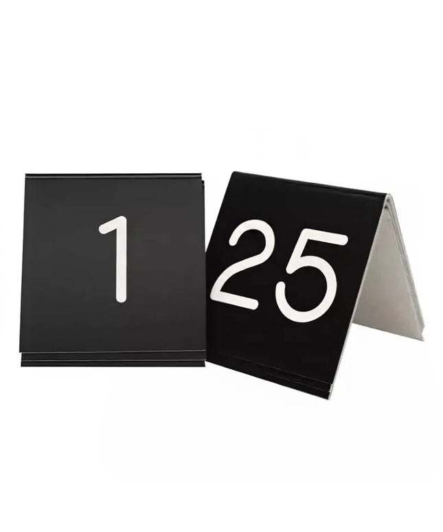 Bảng Số Để Bàn Cal-Mil 271C-2 #51-75, 8.9 x 12.7 cm, Nhựa, Đen/Trắng