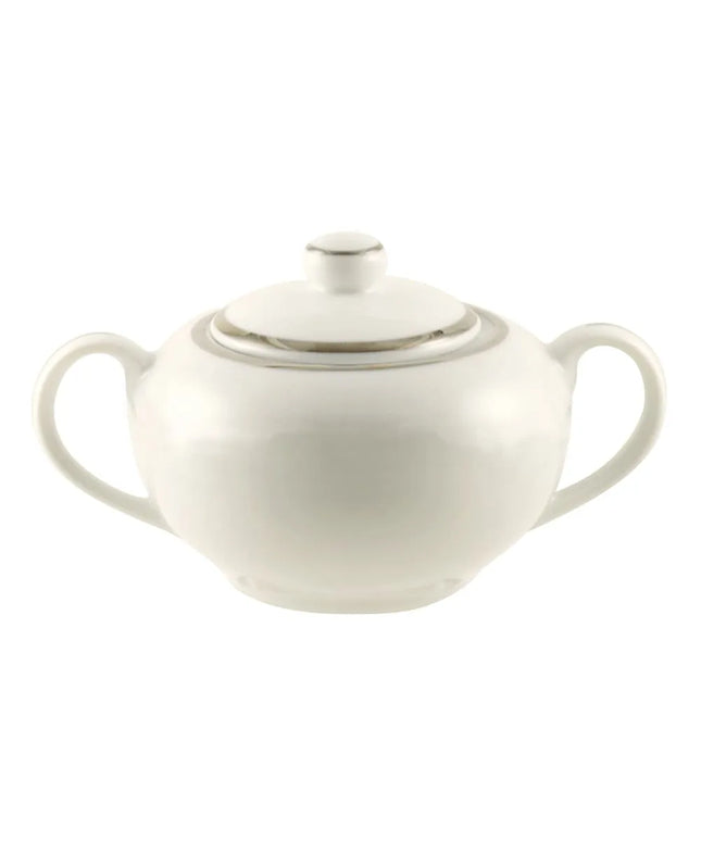 Bát Đường Viền Bạc Có Nắp 10 Strawberry Street SL0018 Sứ Trắng/Bạc 237 ml