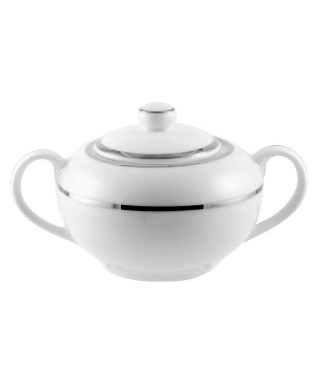 Bát Đường Viền Bạc Đôi 10 Strawberry Street DSL0018 Sứ Trắng/Bạc 237 ml