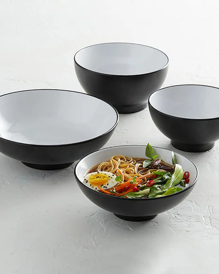 Bát Mì Tròn Melamine American Metalcraft NB32 950 ml - Đen/Trắng