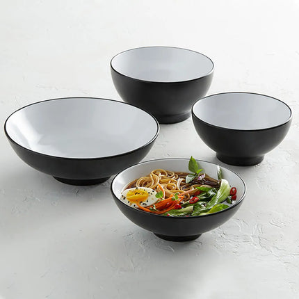 Bát Mì Tròn Melamine American Metalcraft NB32 950 ml - Đen/Trắng