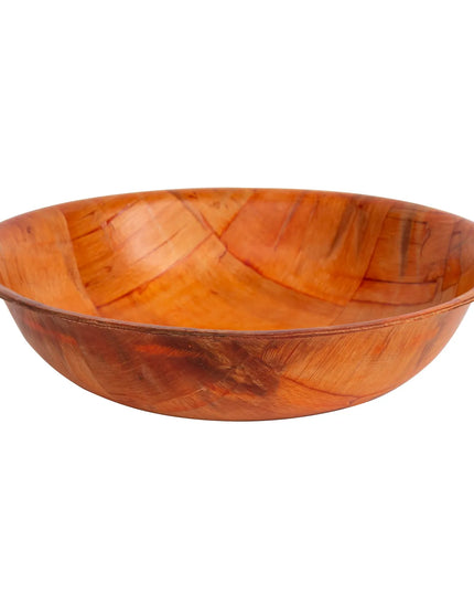 Bát Salad Tròn Tablecraft 207 Gỗ Đan Mahogany Đáy Cong 4 Lớp 17.8 cm