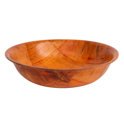 Bát Salad Tròn Tablecraft 207 Gỗ Đan Mahogany Đáy Cong 4 Lớp 17.8 cm