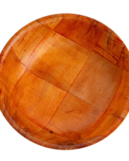 Bát Salad Tròn Tablecraft 207 Gỗ Đan Mahogany Đáy Cong 4 Lớp 17.8 cm