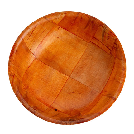 Bát Salad Tròn Tablecraft 207 Gỗ Đan Mahogany Đáy Cong 4 Lớp 17.8 cm