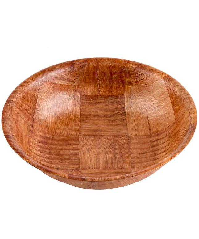 Bát Salad Tròn Tablecraft 208 Gỗ Đan Mahogany Đáy Cong 4 Lớp 20.3 cm