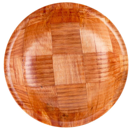 Bát Salad Tròn Tablecraft 208 Gỗ Đan Mahogany Đáy Cong 4 Lớp 20.3 cm