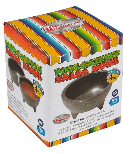 Bát Salsa Molcajete Winco PMSB-4 Nhựa Polypropylene Đen 120 ml