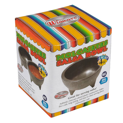 Bát Salsa Molcajete Winco PMSB-4 Nhựa Polypropylene Đen 120 ml