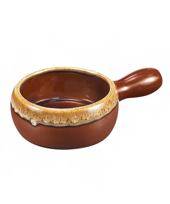 Bát Súp Hành Gốm Browne 744053BR 473 ml Tay Cầm Ngang Màu Nâu