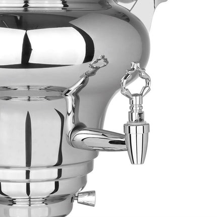 BEEM | Commercial Electric Samovar Tea Urn – 15 L - 3 kW - Stainless Steel - Includes 2 L Teapot
