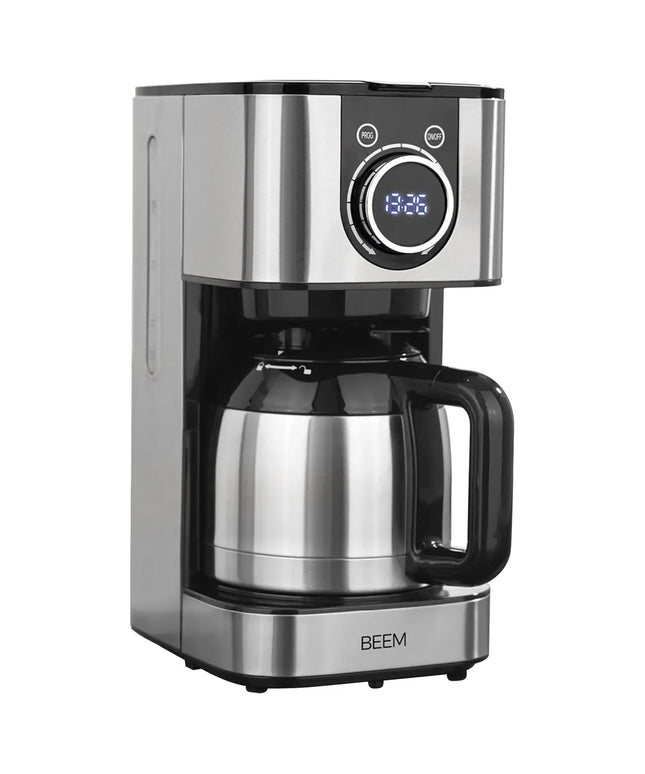 BEEM | Manual Fill Filter Coffee Machine, Thermal Carafe – 1 Litre - 24h Timer - Stainless Steel