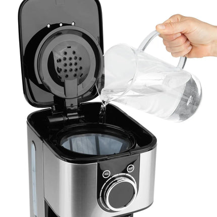 BEEM | Manual Fill Filter Coffee Machine, Thermal Carafe – 1 Litre - 24h Timer - Stainless Steel