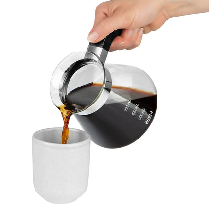 BEEM | Pour-Over Coffee Maker Set – 0.5 L - Permanent Filter - Concrete Look Base - 946 ml