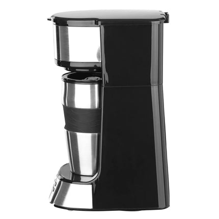 BEEM | Single Coffee Maker – Stainless Steel - 400 ml Travel Mug - 24-hour Timer - Permanent Filter